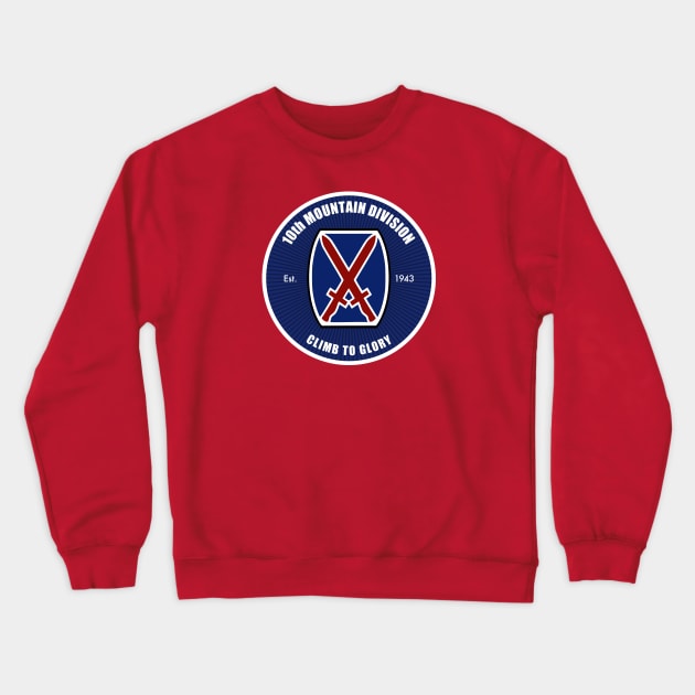 10th Mountain Division Patch Crewneck Sweatshirt by TCP